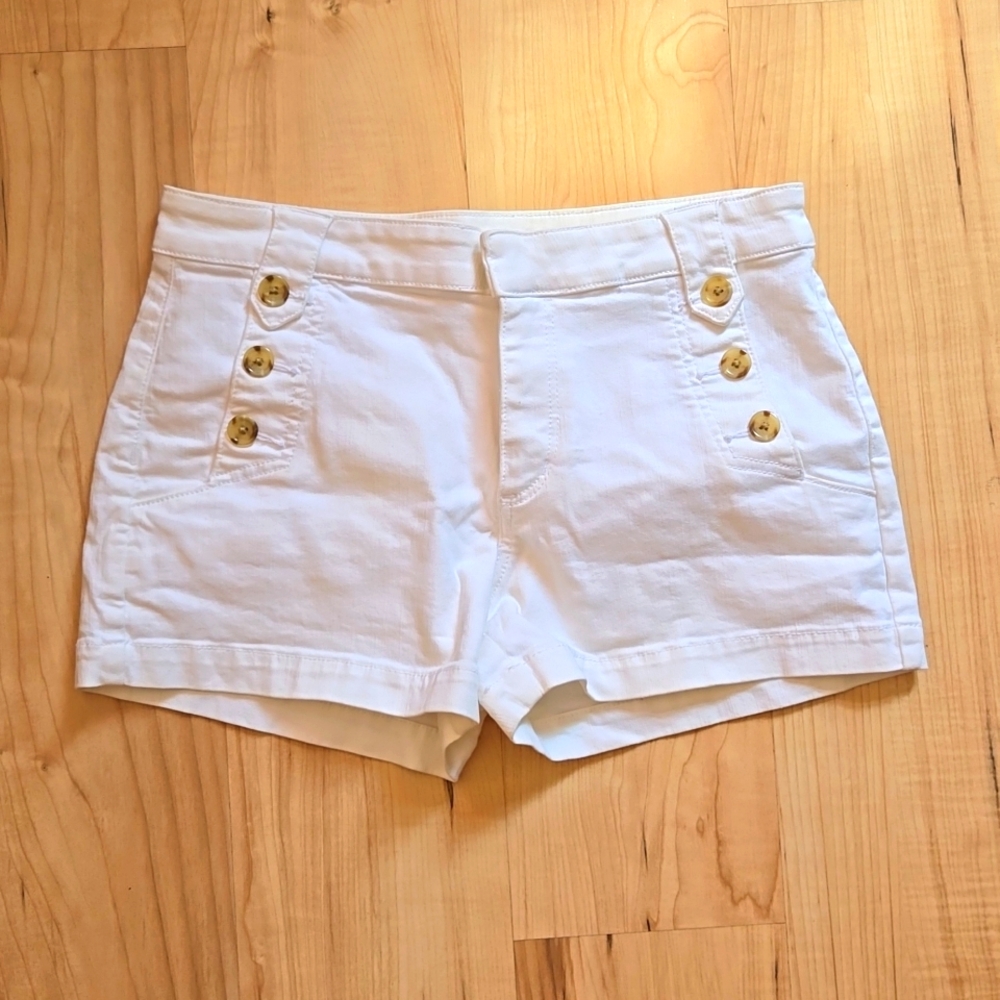 LOFT marine style, white shorts.  Size 2